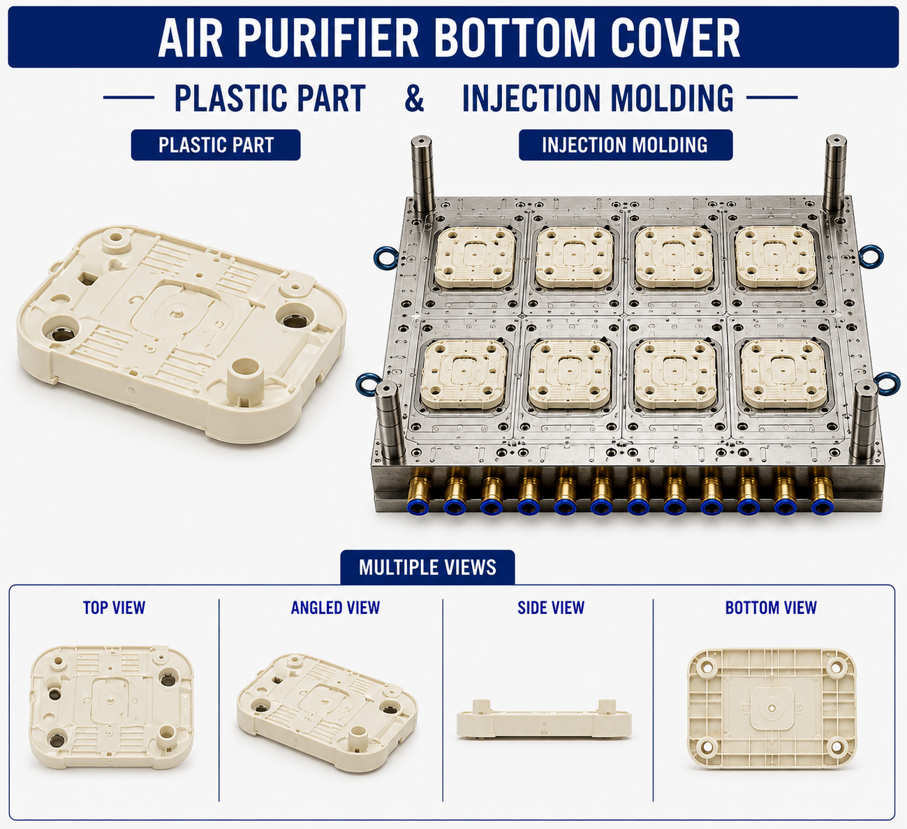 Air Purifier Plastic Bottom Cover Mould and Moulding Service